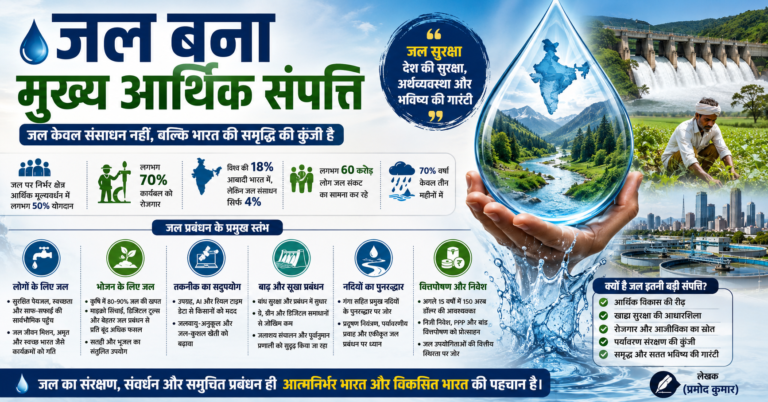 जल बना मुख्य आर्थिक संपत्ति