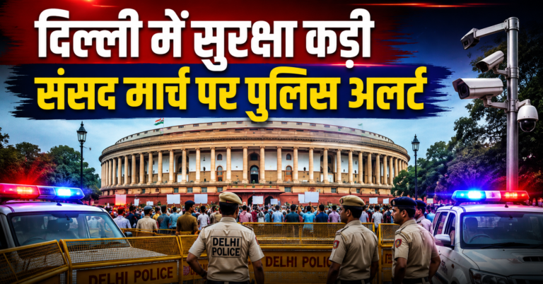 दिल्ली में संसद मार्च से पहले सुरक्षा कड़ी